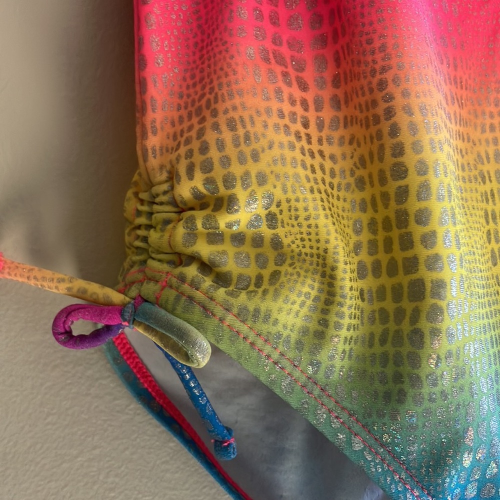 Girls’ multicolored snakeskin swimsuit - Picture 3 of 6